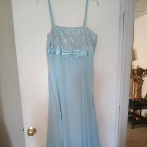 Blue evening gown